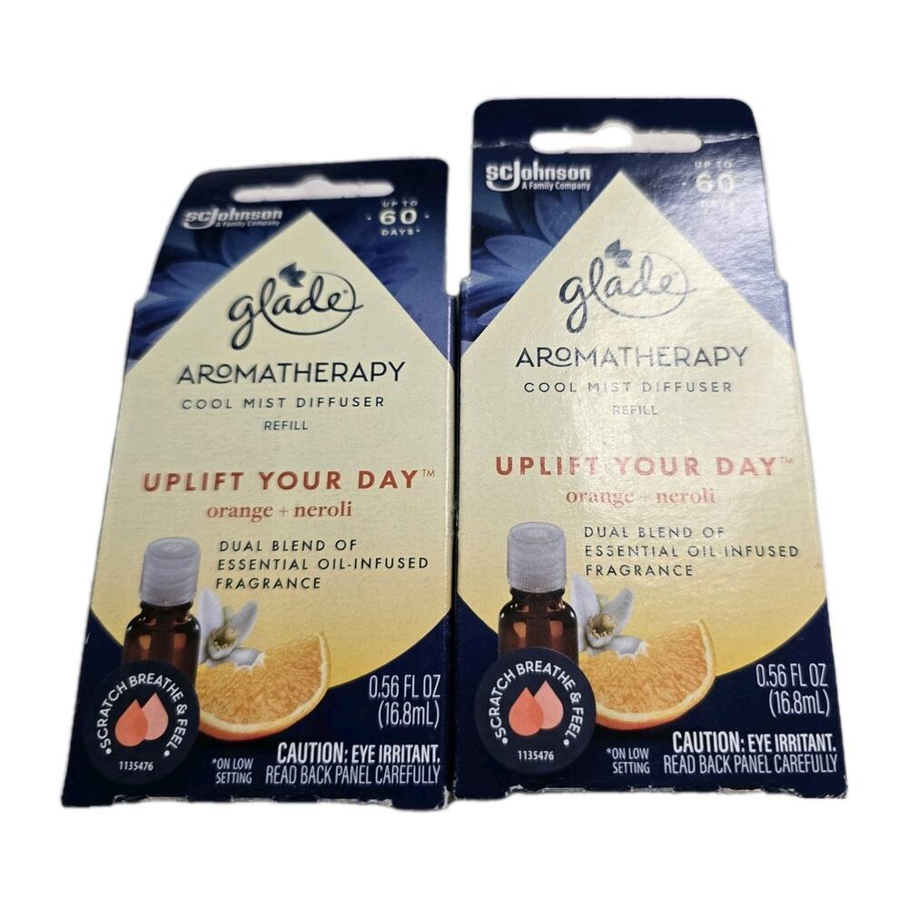 Glade Aromatherapy Cool Mist Oil Diffuser Refill Orange + Neroli 2 Pack